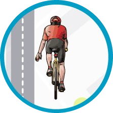 señal frenar en bicicleta